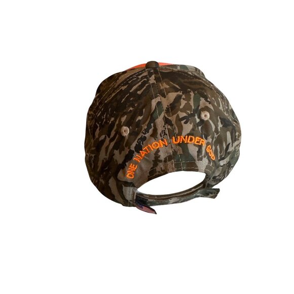 Jones Trailers Woodson Texas Camo & Blaze Orange Hat Adjustable Strapback - Picture 3 of 5